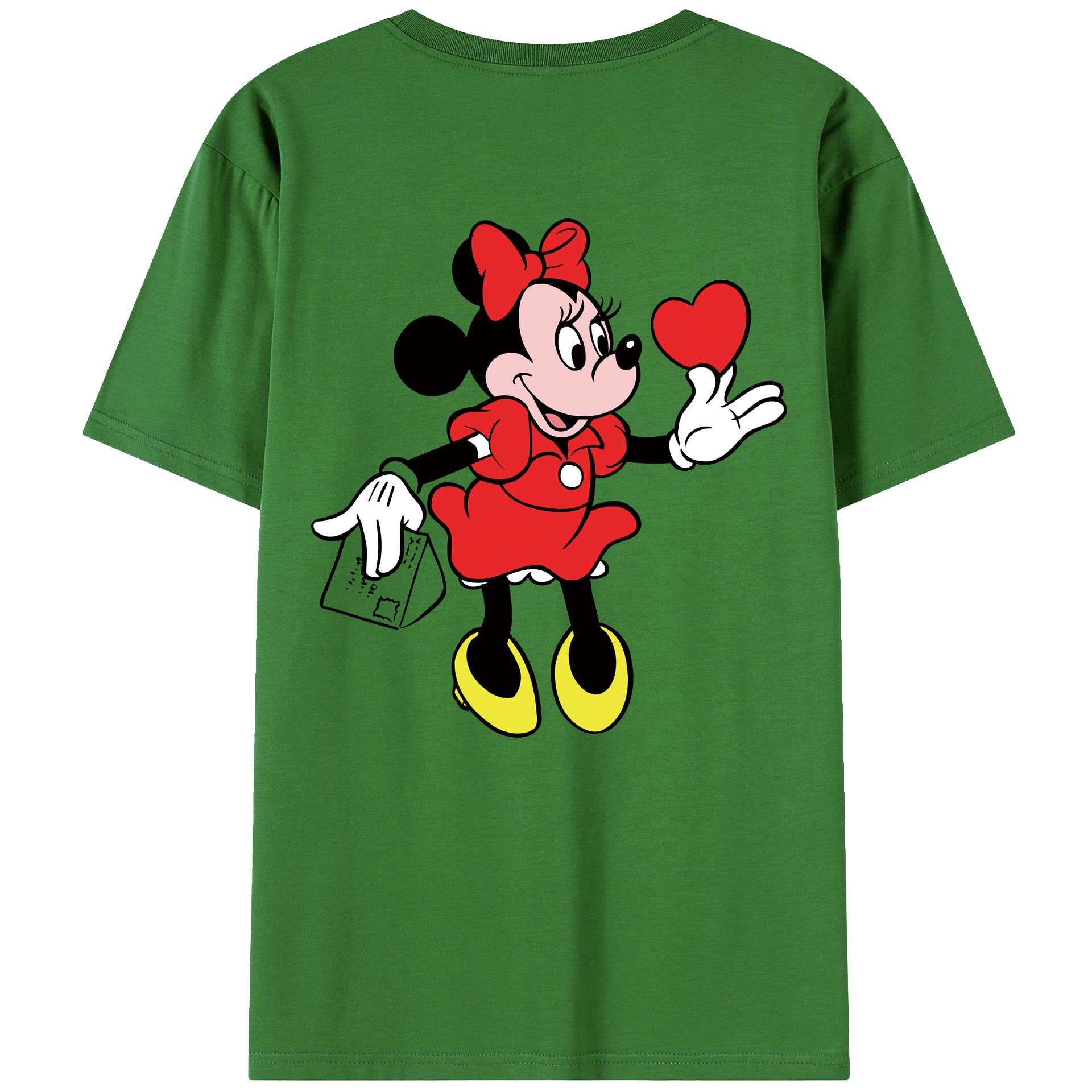 （画像用） ミッキーマウス Mickey Mouse レディース半袖Tシャツ(バックプリント)